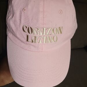 Corazon Pink Latino Women' Adjustable Cotton Hat  Screaming Our Cultured